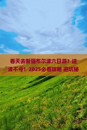 春天到新疆布尔津六日游