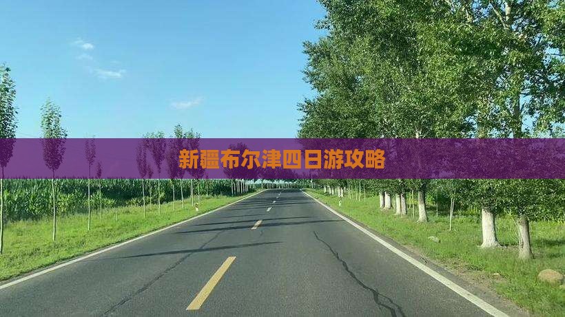 酒泉去新疆布尔津四日游