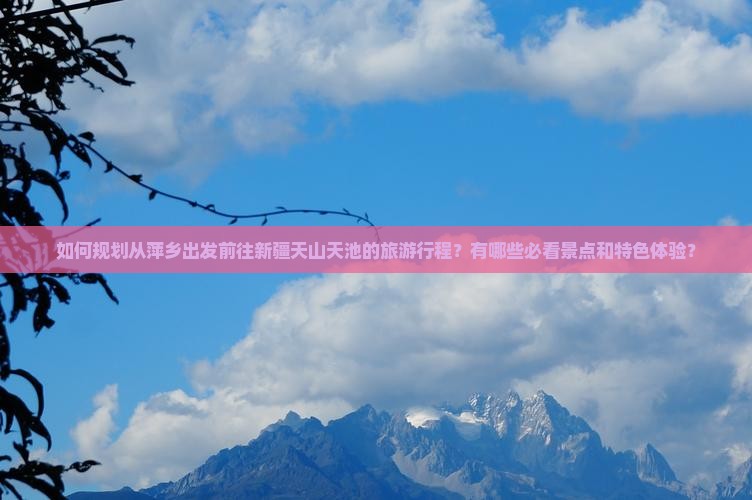 如何规划从萍乡出发前往新疆天山天池的旅游行程？有哪些必看景点和特色体验？