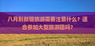 八月到新疆旅游需要注意什么？适合参加大型旅游团吗？