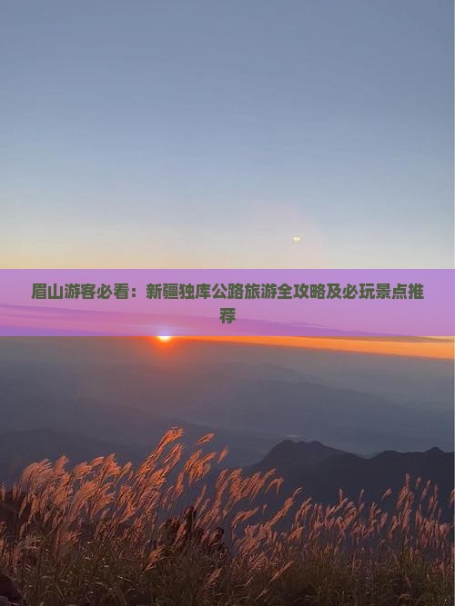 眉山游客必看：新疆独库公路旅游全攻略及必玩景点推荐