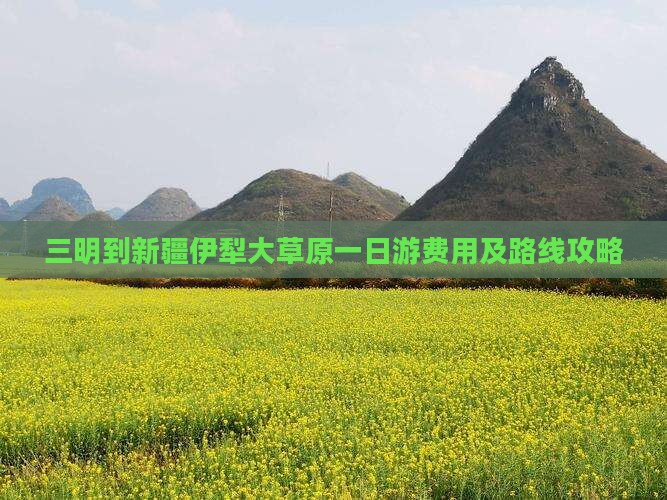 三明到新疆伊犁大草原一日游费用及路线攻略