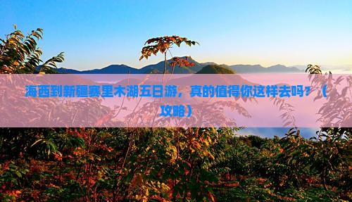 海西到新疆赛里木湖五日游