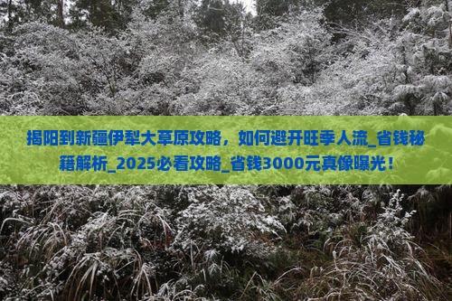 揭阳到新疆伊犁大草原攻略