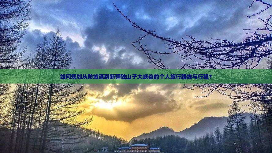 如何规划从防城港到新疆独山子大峡谷的个人旅行路线与行程？