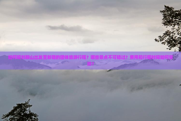 如何规划鞍山出发至新疆的团体旅游行程？哪些景点不可错过？费用和行程时间如何安排？