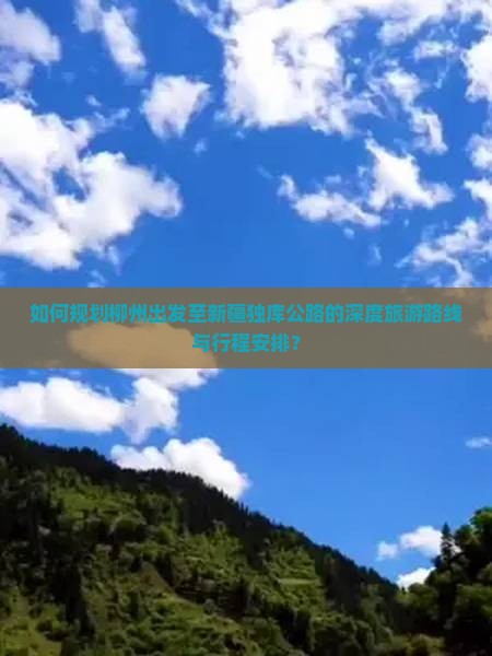 如何规划柳州出发至新疆独库公路的深度旅游路线与行程安排？