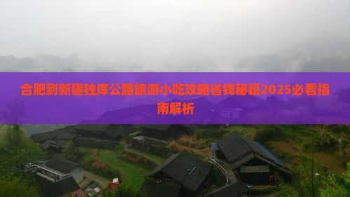 合肥到新疆独库公路旅游小吃