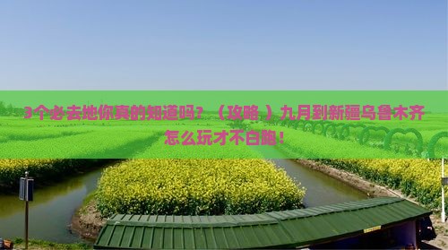 九月到新疆乌鲁木齐必去地
