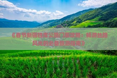 《春节新疆独库公路门票攻略：畅游丝路风光的必备旅游指南》