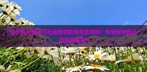 重庆到新疆可可托海旅游路线是怎样的？有哪些特色小吃值得品尝？