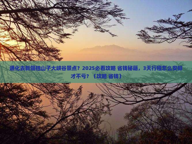 通化去新疆独山子大峡谷景点