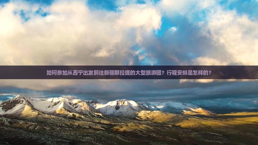 如何参加从西宁出发前往新疆那拉提的大型旅游团？行程安排是怎样的？