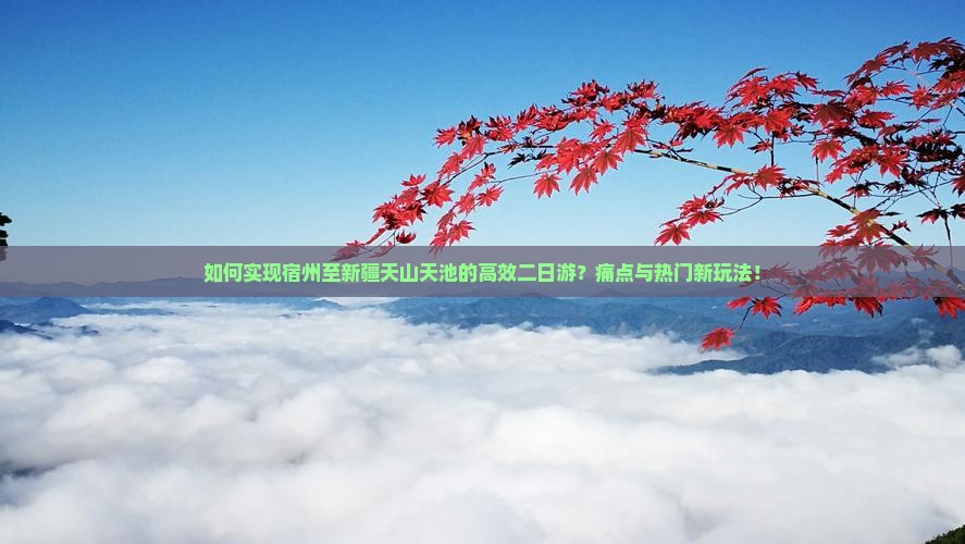 如何实现宿州至新疆天山天池的高效二日游？痛点与热门新玩法！