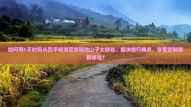 如何用5天时间从四平畅游至新疆独山子大峡谷，解决旅行痛点，享受定制游新体验？