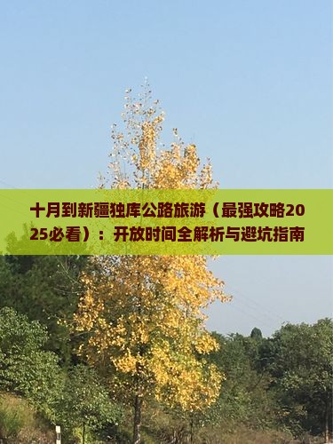 十月到新疆独库公路旅游
