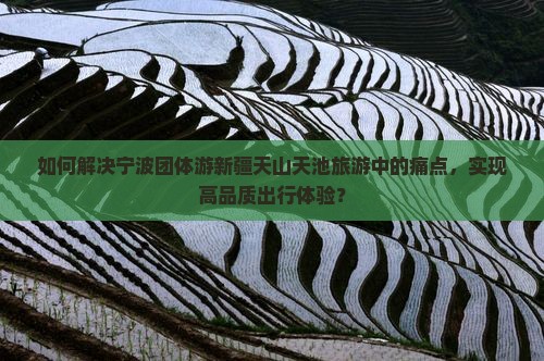 如何解决宁波团体游新疆天山天池旅游中的痛点，实现高品质出行体验？