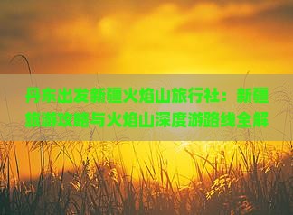 丹东出发新疆火焰山旅行社：新疆旅游攻略与火焰山深度游路线全解析
