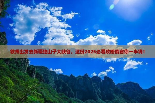 钦州去新疆独山子大峡谷大型旅游团