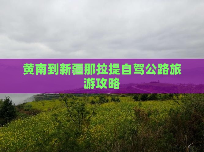 黄南到新疆那拉提个人游
