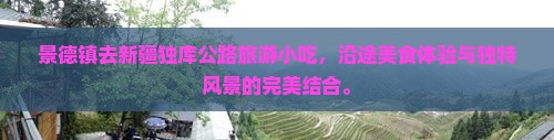 景德镇去新疆独库公路旅游小吃