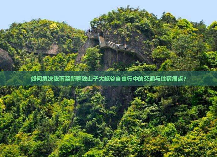 如何解决陇南至新疆独山子大峡谷自由行中的交通与住宿痛点？