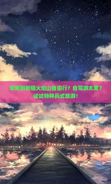 阜新到新疆火焰山自由行？自驾游太累？试试特种兵式旅游！