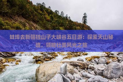 蚌埠去新疆独山子大峡谷五日游：探索天山秘境，领略壮美风光之旅