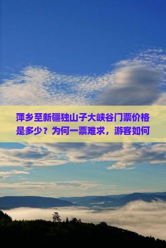 萍乡至新疆独山子大峡谷门票价格是多少？为何一票难求，游客如何应对？