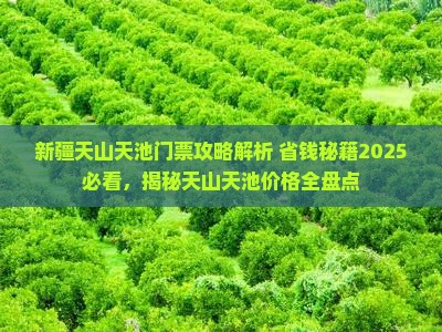 克孜勒苏到新疆天山天池门票