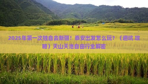 泰安到新疆天山天池自由行