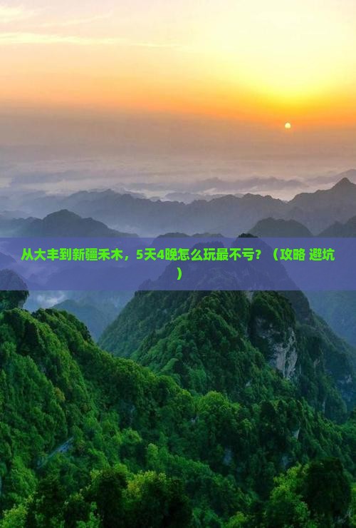 大丰去新疆禾木门票