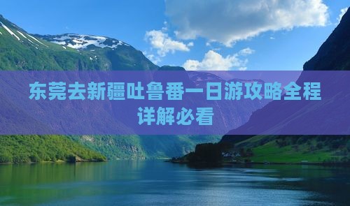 东莞去新疆吐鲁番一日