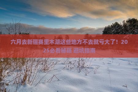 六月去新疆赛里木湖必去地