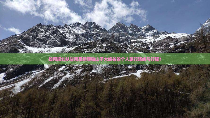 如何规划从甘南至新疆独山子大峡谷的个人旅行路线与行程？