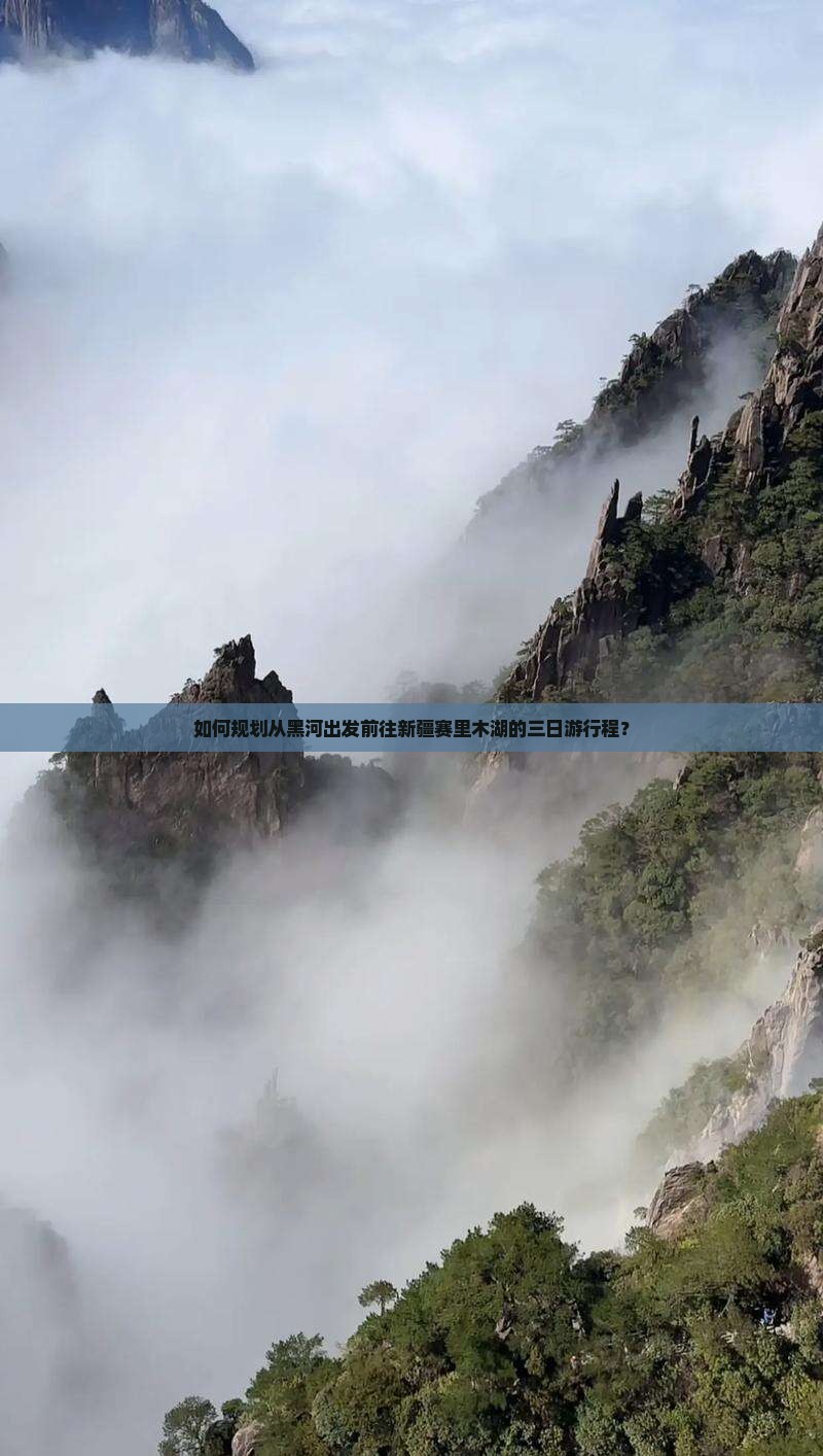 如何规划从黑河出发前往新疆赛里木湖的三日游行程？