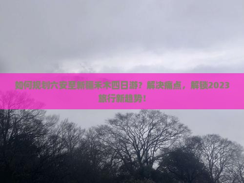 如何规划六安至新疆禾木四日游？解决痛点，解锁2023旅行新趋势！
