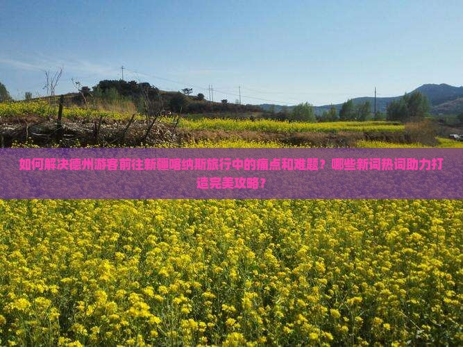 如何解决德州游客前往新疆喀纳斯旅行中的痛点和难题？哪些新词热词助力打造完美攻略？