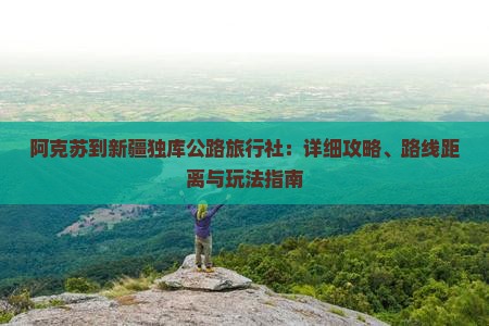 阿克苏到新疆独库公路旅行社：详细攻略、路线距离与玩法指南