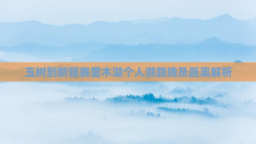 玉树到新疆赛里木湖个人游路线及距离解析