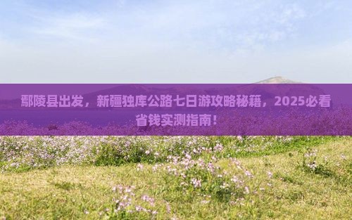 鄢陵县到新疆独库公路七日游