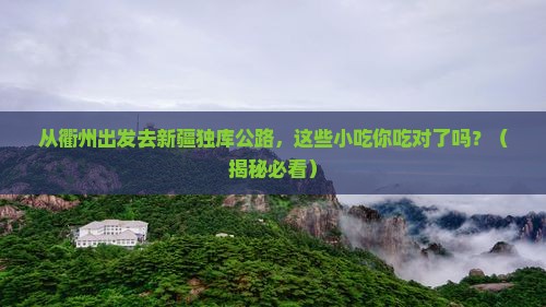 衢州去新疆独库公路旅游小吃