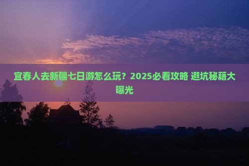 宜春去新疆七日游