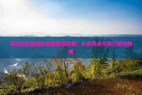 廊坊出发新疆吐鲁番旅游攻略：必去景点与旅行路线指南