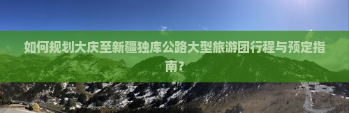 如何规划大庆至新疆独库公路大型旅游团行程与预定指南？