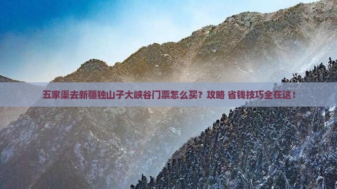 五家渠去新疆独山子大峡谷门票