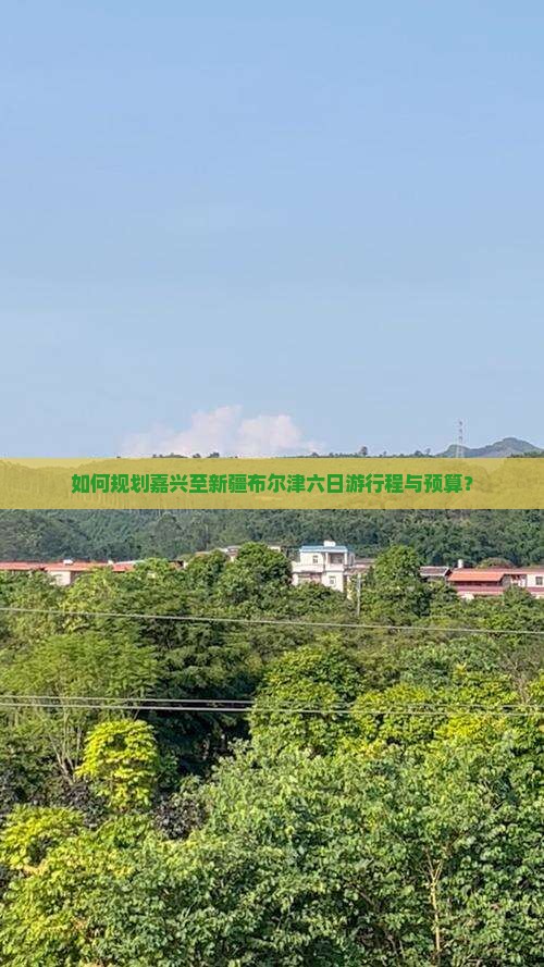 如何规划嘉兴至新疆布尔津六日游行程与预算？