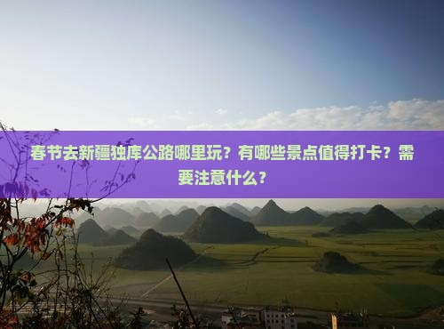 春节去新疆独库公路哪里玩？有哪些景点值得打卡？需要注意什么？