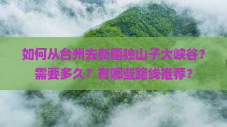 如何从台州去新疆独山子大峡谷？需要多久？有哪些路线推荐？