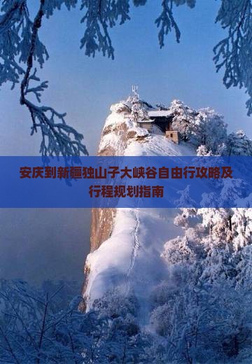 安庆到新疆独山子大峡谷自由行攻略及行程规划指南